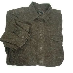 Freedom Foundry Brown Fleck Flannel Shirt XL